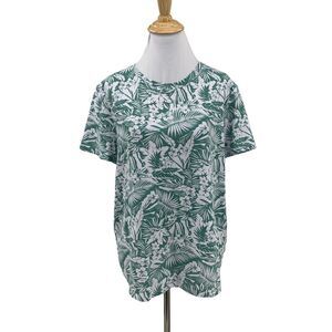 Fresh Produce Botanical Tee Womens L Large Sage Green Short Sleeves Shirt